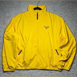Vintage Ralph Lauren Jacket Mens Large Polo Sport 90s Windbreaker Yellow Zip Up